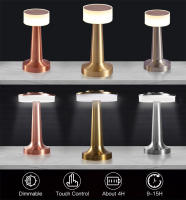 Lámpara De Mesa Retro LED Recargable Luz Nocturna Decorativa Para Dormitorio Sala De Estar Café Iluminación De Camping - details 1