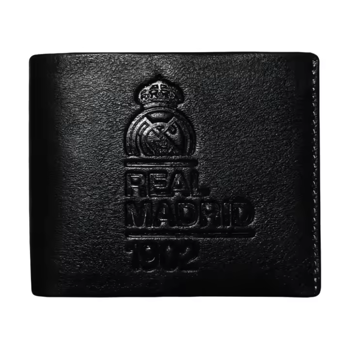 Billetera de Piel con Monedero Real Madrid Escudo 1902 Negra 87560 - 1