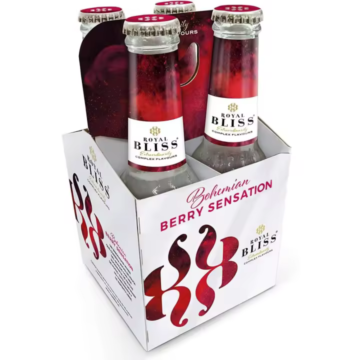 ROYAL BLISS berry aromatic - Pack 4 botellas cristal 200ml - Tónica premium - 1