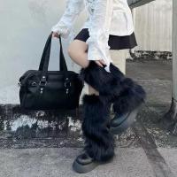 Calentadores De Pierna Suaves Y Gruesos Para Mujer Y Niñas Calcetines Largos De Peluche Sintético Invierno Fundas Para Botas - details 8