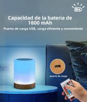 Lámpara Nocturna LED De Color Cambiante 7/13 RGB Con Control Táctil Y Dimmer Recargable Por USB Decoración De Escritorio Regalo Para Cama - details 8