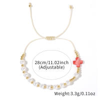 Pulsera De Perlas Imitación Y Cremallera De Moda Verano Para Mujer Con Plata De 18K Y Hebillas De Concha Colorida Regalo Ideal - details 2
