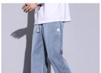 Pantalones Casuales Para Hombre Lyocell Verano Transpirables Moda Coreana Rectos Cómodos Suaves De Cintura Media Con Bolsillos - details 1