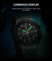 Reloj Deportivo Multifuncional CURREN Moda Con Correa De Silicona Y Dial Luminoso Manos Luminosas Cronógrafo De Cuarzo Diseño Creativo Resistente Al Agua - details 9