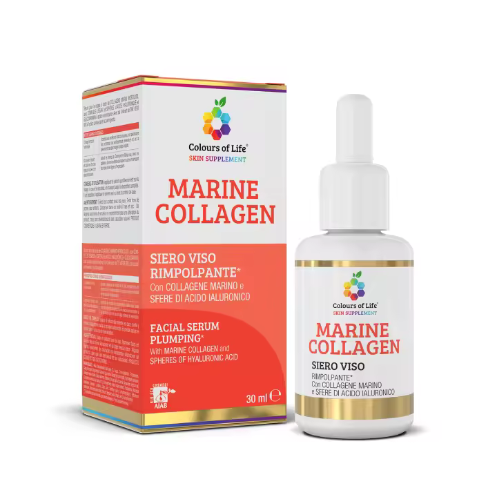 Serum facial de Cológeno Marino 30 ml reafirmante, con ácido de color de la vida - 1