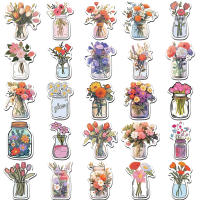 50PCS Pegatinas De Flores Vintage Para Guitarra Laptop Luggage Decoración DIY Impermeables Tamaño 3-7cm Para Adolescentes De 14 Años Y Más - details 0