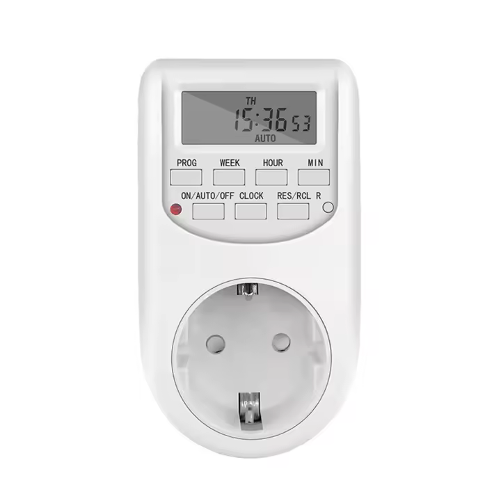 Interruptor De Timer Digital Con Enchufe De Energía Ajustable Para Cocina Enchufe Programable De Horas Y Días EU Plug - 1