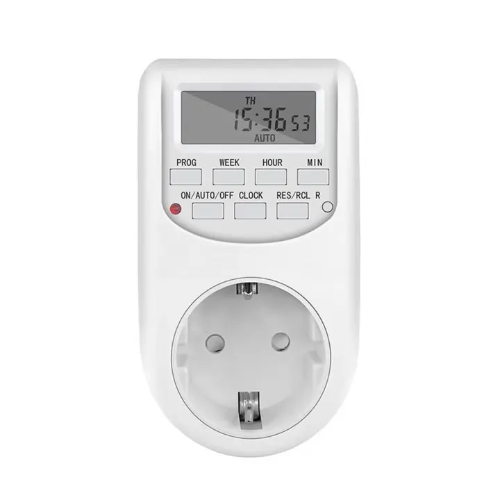 Interruptor De Timer Digital Con Enchufe De Energía Ajustable Para Cocina Enchufe Programable De Horas Y Días EU Plug - 1