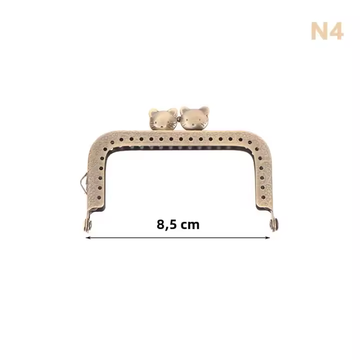 Marco De Mano De Gato Metálico Para Bolso De Mano Clutch Accesorios De Bolsos Cierre De Clavija Medidas 8.5/10.5/12.5CM - 1
