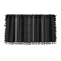 Cortina Bohemia Vintage Con Borlas Valance Corta Translúcida Para Cocina Sala De Estar Dormitorio Con Bolsillo Para Rodillo - details 20