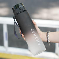 Botella Deportiva De Agua Con Mango 500-1000ml Gradiente Transparente Y Frosted Para Gimnasio Deporte Camping Uso Exterior - details 12