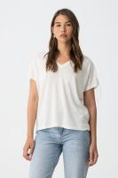 Camiseta Pepita blanca de tiffosi. Camiseta muy fresca y fluida en color blanco, las mangas tienen lazos reguladores. Fondo de armario imprescindible para esta temporada - details 2