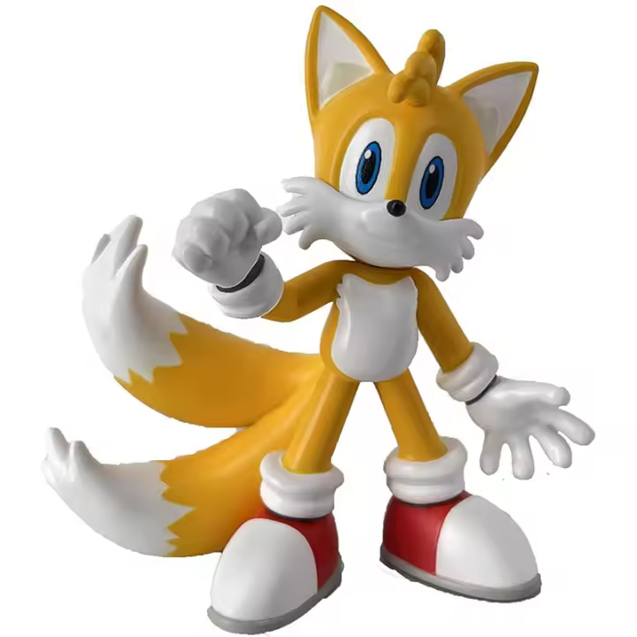 El amigo de Sonic de color amarillo la figura de Tails en versión mini - 1