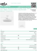 ABRILA ALTA GAMA Ventilador DC 59w Micenas Blanco/NIQUEL/CUERO 4 Aspas Transp. 106d 6 Veloc. 6980lm 3 Colores C/remoto, Regulables de intensidad, Memoria Y Temporiz.26 Incluye mando a distancia y dos tijas de 10 y 25 centímetro CALIDAD GARANTIZADA - details 6
