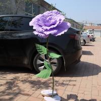 Nuevas Grandes Flores Artificiales De Paeonia PE 50cm Para Exhibición De Ventanas Simulación De Pétalos De Flor Para Fotografía Y Decoración Del Hogar - details 12