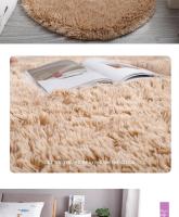 VIKAMA Alfombra De Silla De Seda Longa Teñida Nórdica Para Dormitorio Y Sala De Estar Alfombra Oval Sencilla Moderna Antideslizante Y Resistente Al Desvanecimiento Para Adultos - details 24