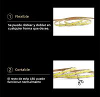 Tira De Luz LED COB CCT 10M 624 LEDs/m Alta Densidad Flexible 5mm Luz LED Lineal Dimmable 3 Cables DC24V 2700K a 6500K Para Sala De Estar - details 5