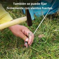 10pcs Palos De Tenda De Aluminio Con Gancho Para Camping Y Viajes Al Aire Libre Palos De Tierra Duros Y Ligeros Para Tarp Y Awning - details 3