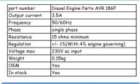 Regulador del voltaje rectificador del cable 48F/186F Ajuste del generador del motor diesel KDE3500 KDE5000 KDE6500 KDE6500 KDE6700 DC 12V Exquisito - details 3