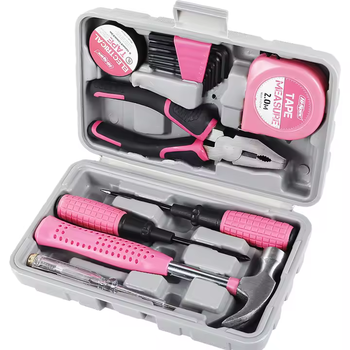 Kit De Herramientas Domésticas 24/13pcs Con Martillo Llave Allen Cinta Eléctrica Y Banda De Prueba Para Reparación De Muebles Y Armarios - 1