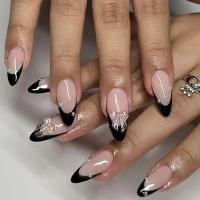 24Pcs Uñas Postizas Blancas En Gradiente Impermeables Presión En Uñas Falsas Cubiertas Completas Reutilizables Para Niñas Diseños Profesionales De Uñas Artísticas - details 35