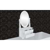 vidaXL Tocador con espejo abatible ovalado de MDF - details 1