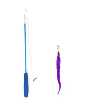 Juguete Interactivo Para Gatos Varita Retráctil Con Pluma Y Campana Entrenamiento Y Ejercicio Para Mascotas De Interior Material Plástico - details 1
