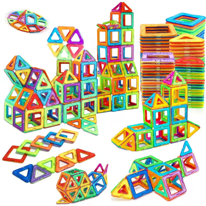 Bloques De Construcción Magnéticos DIY Juguetes Educativos De STEM Tamaño Medio Para Niños Aprendizaje Y Diversion - 1