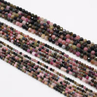 Bolas De Piedra Natural Turmalina Colorida Con Facetas Para La Creación De Joyas Manualidades Collares Pulseras Accesorios - details 2