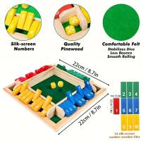 Juego De Dados De Madera 2-en-1 Juego De Mesa Para Fiestas Familiar Juego De Ajedrez De Colores Multicolores Ideal Para Reuniones Familiares - details 1