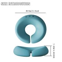 Oreiller de Massage Face vers Le Bas, Oreiller cervical，Oreiller Facial Perforé pour Spa, Oreiller de Massage pour Table de Massage de Salon, Noyau en Mousse à Mémoire de Forme（Bleu） - details 0