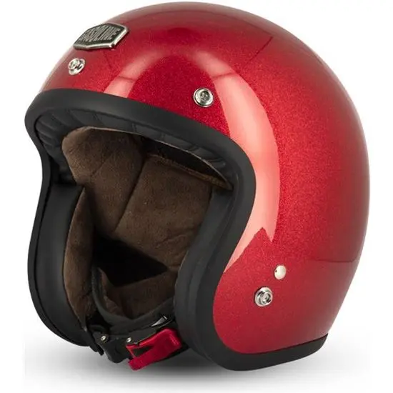 Gasoline Bandit CASCO JET CAFE RACER ROJO PURPURINA - 1