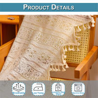 Cortinas Boho Tela Voile Transparente Para Cocina Sala De Estar Dormitorio Con Borlas Cortina Corta De Tela Transparente Filtro De Luz - details 5