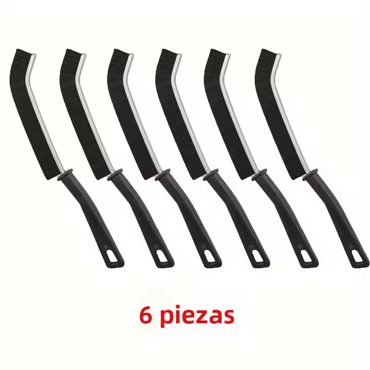 Cepillo De Limpieza Para Espacios Pequeños 6Pcs Duros De Plástico Para Baño Y Cocina Cepillos De Pincel Para Juntas De Azulejos En El Baño Y Piso De Ducha - 1