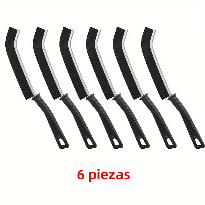 Cepillo De Limpieza Para Espacios Pequeños 6Pcs Duros De Plástico Para Baño Y Cocina Cepillos De Pincel Para Juntas De Azulejos En El Baño Y Piso De Ducha - 1
