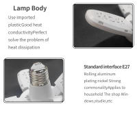 Bombilla LED En Forma De Hoja De 220V 110V 40 LEDs Luz Blanca Cálida Para Ceilings Hogar Almacenamiento Y Garage - details 4