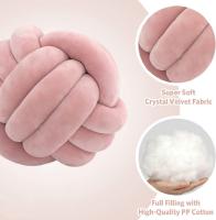 Cojín Decorativo En Forma De Bola De Trenzado Hermoso Cojín De Silla De Plush Suave Para Sala De Estar Estilo Americano - details 1