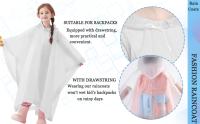 2 Poncho de lluvia para niños, impermeable, reutilizable, chibasquero para niños, transpirable, con capucha - details 2