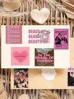 56PCS Pegatinas De Flores Rosa Para Scrapbook Diario Laptop Equipaje Patineta Decoración Impermeable Juguetes Clásicos Y Estilizados - details 1