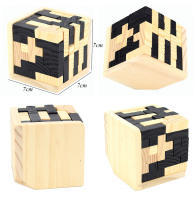 Rompecabezas 3D Cubo De Madera Educativo Juguete Creativo Interlocking Para Niños Juego De Desarrollo Inteligencia IQ Regalo - details 0