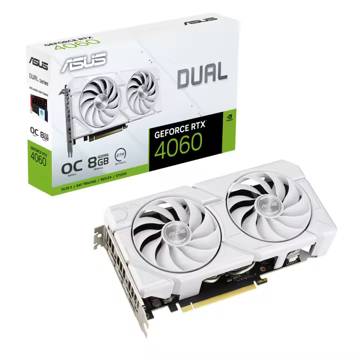TARJETA GRAFICA ASUS NVIDIA GEFORCE RTX 4060 EVO WHITE OC | 8GB | GDDR6 - 1