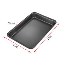 DESEOS Bandeja horno | Bandeja multiusos | Acero al carbono | Fácil de limpiar | Varios tamaños - details 0