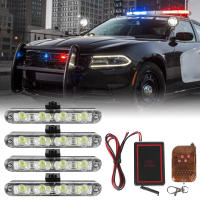 Luz De Advertencia Estroboscópica RGB 12V Para Coche Lámpara DRL LED Decorativa Para Motocicleta Y Automóvil Accesorios 4x4 Flash Policiales - details 9