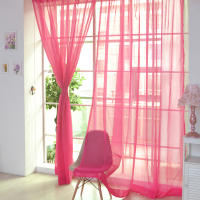 Cortinas De Vidrio Transparente Estilo Lujo Sencillo Color Sólido Para Boda Instalación Fácil Productos Domésticos De Ventana - details 61
