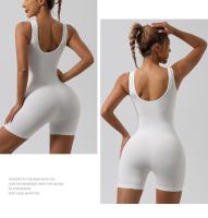 Traje De Yoga De Mujer En Nylon Sin Costuras Ni Encajes Estilo Europeo Y Americano Con Shorts Y Justa Para Fitness Y Gimnasio - details 12