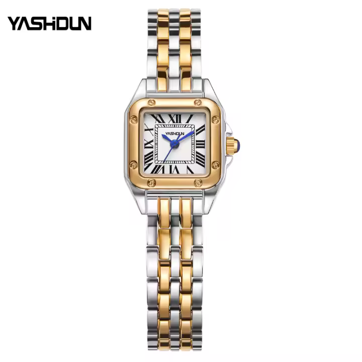 Reloj De Cuarzo Para Mujer Ultrafino De Acero Inoxidable Estilo Fashion Y Casual Resistente Al Agua Con Manos Luminosas Y Dial Circular - 1