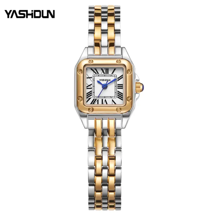 Reloj De Cuarzo Para Mujer Ultrafino De Acero Inoxidable Estilo Fashion Y Casual Resistente Al Agua Con Manos Luminosas Y Dial Circular - 1