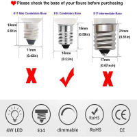 6Pcs Bombillas LED E14 3W/9W 220V Base T3/T4 Omnidirigentes Para Ventilador De Techo Y Candelabro No Dimmer Color Temperatura 2700K~6500K - details 2