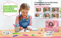 Cámara Digital Instantánea Para Niños 1080P 2.4 Pulgadas Con Impresión Térmica Juego De Fotos Y Videos Regalo Para Niños Y Niñas Educativo - details 8