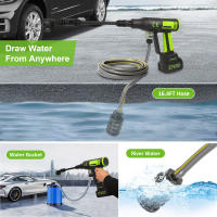 100Bar sin escobillas Pistola de agua de alta presión para lavado de coches, ajuste de cuatro velocidades herramienta de riego de jardín para batería Makita de 18V - details 0